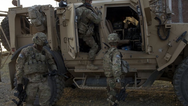 Soldiers from 2nd Platoon Fox Co. of 2-506th Infantry Battalion of the 4th Brigade of the 101st Airborne Division conduct a patrol near their base at COP Sabari in the Sabari district of Khost province, Afghanistan, on Tuesday, June 25, 2013.