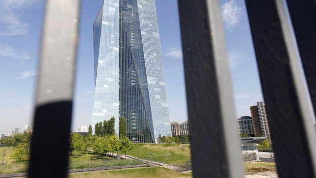 The European Central Bank (ECB) skyscraper headquarters stand in Frankfurt, Germany, on Tuesday, July 17, 2018. Frankfurt's efforts to attract bankers escaping Brexit are in danger of losing momentum. Photographer: Bloomberg/Bloomberg
