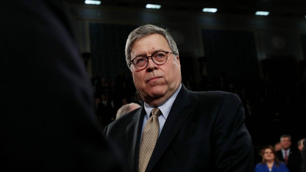 WASHINGTON, DC - FEBRUARY 04: U.S. Attorney General William Barr arrives to hear President Donald Trump deliver the State of the Union address in the House chamber on February 4, 2020 in Washington, DC. Trump is delivering his third State of the Union address on the night before the U.S. Senate is set to vote in his impeachment trial. (Photo by Leah Millis-Pool/Getty Images)