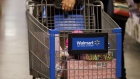 A customer pushes a shopping cart with toys at a Walmart Inc. store in Burbank, California, U.S., on Tuesday, Nov. 26, 2019. A PWC survey shows that 36% of consumers surveyed plan to shop on Black Friday. Deals will ultimately dictate where spending and visits go. Photographer: Patrick T. Fallon/Bloomberg