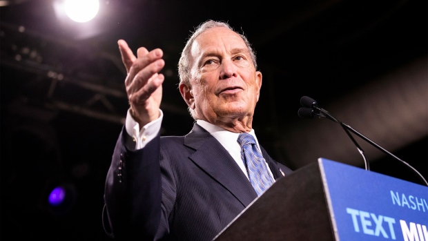 NASHVILLE, TN - FEBRUARY 12: Democratic presidential candidate former New York City Mayor Mike Bloomberg delivers remarks during a campaign rally on February 12, 2020 in Nashville, Tennessee. Bloomberg is holding the rally to mark the beginning of early voting in Tennessee ahead of the Super Tuesday primary on March 3rd. (Photo by Brett Carlsen/Getty Images)