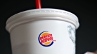 A Burger King logo appears on a cup arranged for a photograph in Tiskilwa, Illinois, U.S., on Wednesday, Feb. 13, 2013