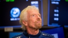 Richard Branson, founder of Virgin Group Ltd., listens during an interview following Virgin Galactic Holdings Inc.'s initial public offering (IPO) on the floor of the New York Stock Exchange (NYSE) in New York, U.S., on Monday, Oct. 28, 2019.