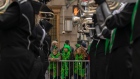 People gather for the 2019 annual St. Patrick's Day parade in New York City in 2019.