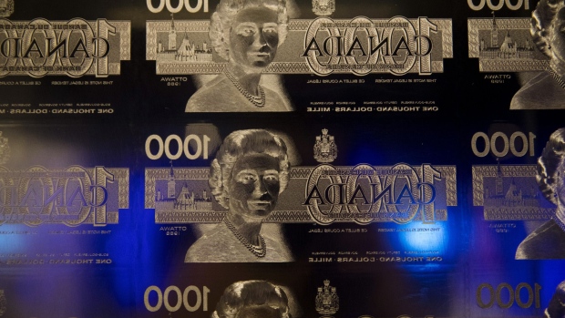 Canadian one thousand dollar intaglio printing plates sit on display at the Bank of Canada Museum in Ottawa, Ontario, Canada, on Thursday, Aug. 16, 2018. It makes sense for the U.S. and Mexico to meet bilaterally on Nafta on certain issues and Canada looks forward to rejoining talks on the trilateral pact in the coming days and weeks, Prime Minister Justin Trudeau said. Photographer: Brent Lewin/Bloomberg