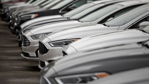 2020 Ford Motor Co. Fusion vehicles are displayed at a car dealership in Orland Park, Illinois, U.S., on Friday, Sept. 27, 2019.