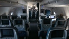 A Delta flight from Seattle-Tacoma International Airport flies nearly empty to JFK on March 15.