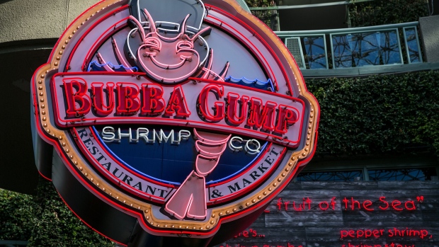 UNIVERSAL CITY, CA - FEBRUARY 9: The entrance to Bubba Gump Shrimp Company restaurant at Universal Studios Hollywood CityWalk is viewed on February 9, 2017 in Universal City, California. Millions of tourists flock each year to this popular entertainment theme park dedicated to such diverse films and television shows as Jurassic Park, Frankenstein, Despicable Me, Transformers, King Kong, Harry Potter, The Walking Dead, and The Simpsons. (Photo by George Rose/Getty Images)