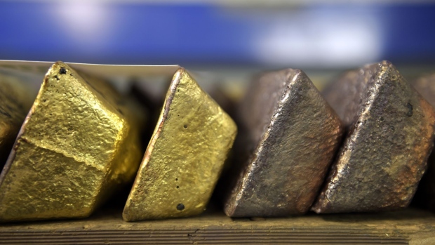 Gold bars sit in a vault at the Perth Mint Refinery, operated by Gold Corp., in Perth, Australia, on Thursday, Aug. 9, 2018. Demand for coins and minted bars was a little sluggish over the past year as Donald Trump's earlier win in the presidential poll prompted investors to divert funds into stocks, bonds and property, said Perth Mint's Chief Executive Officer Richard Hayes on Aug. 8. Photographer: Carla Gottgens/Bloomberg