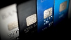 Visa Inc. chip credit cards are arranged for a photograph in Washington, D.C., U.S., on Friday, Oct. 21, 2016.