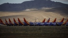 Southwest Airlines Co. aircraft sit parked at a field in Victorville, California, U.S., on Monday, March 23, 2020. Southwest, which carries the most passengers in domestic markets, said it will cut 1,000 daily flights starting Sunday, ahead of a previously planned 20% capacity reduction, because of a rapid drop in near-term demand. Photographer: Patrick T. Fallon/Bloomberg