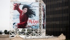 An outdoor ad for Disney's "Mulan" in Hollywood on March 13.