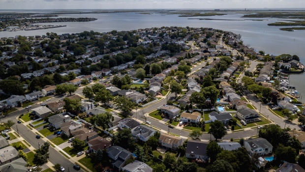 Homes in Merrick, along Long Island's south shore. Photographer: Johnny Milano/Bloomberg