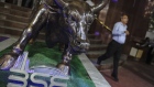 A statue of a bull is displayed at the Bombay Stock Exchange (BSE) building in Mumbai, India, on Monday, March 9, 2020. A top Indian official said there's no need for the government to take immediate steps to support the economy following a crash in oil prices that has sent financial markets into a tailspin. Photographer: Dhiraj Singh/Bloomberg