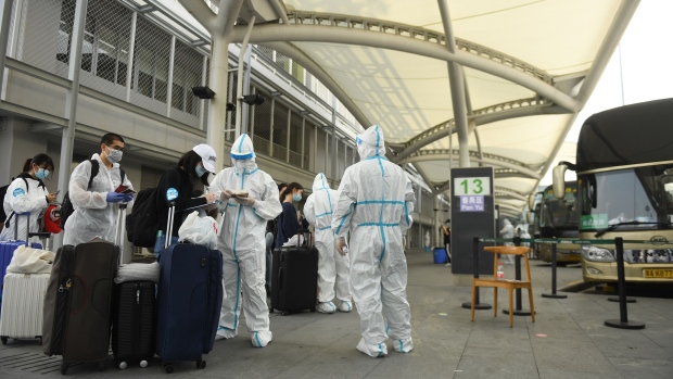 GUANGDONG, CHINA - MARCH 25: (CHINA MAINLAND OUT)Over 40000 people from abroad will come to Guangzhou in the next week during the outbreak of novel coronavirus on 25th March, 2020 in Guangzhou,Guangdong,China.(Photo by TPG/Getty Images)