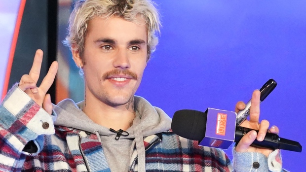 NEW YORK, NEW YORK - FEBRUARY 07: Justin Bieber appears onstage at MTV’s “Fresh Out Live” on February 07, 2020 in New York City. (Photo by Cindy Ord/Getty Images for MTV)