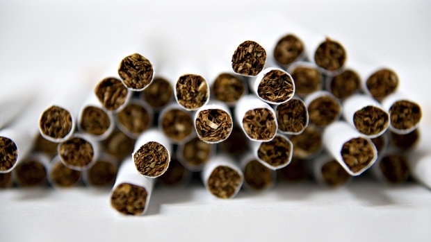 Altria Group Inc. Marlboro cigarettes are arranged for a photograph in Tiskilwa, Illinois, U.S.