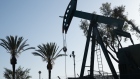 An active oil pump jack stands in a residential area in Signal Hill, California, U.S., on Tuesday, April 21, 2020. Oil extended its recovery from Monday’s plunge below zero but remained under intense pressure from a swelling global supply glut. Photographer: Bing Guan/Bloomberg