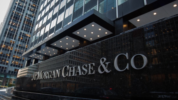 JPMorgan Chase signage is displayed outside of a building in New York City, New York, U.S., on Tuesday, January 9, 2017. Photographer: Daniel Tepper