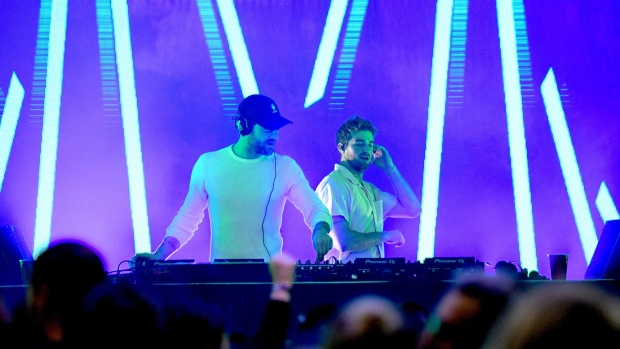 NEW YORK, NEW YORK - OCTOBER 16: Alex Pall and Andrew Taggart of The Chainsmokers perform onstage during Vevo's 10-Year Anniversary Event on October 16, 2019 in New York City. (Photo by Bryan Bedder/Getty Images for Vevo)