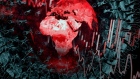 pandemic globe graphic Bloomberg