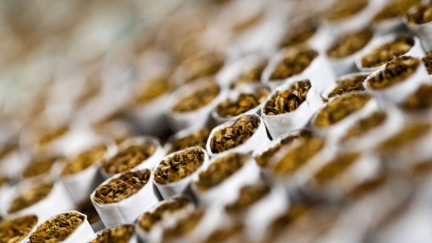 Cigarettes are arranged for a photograph in New York, U.S., on Thursday, April 14, 2011.