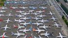 SEATTLE, WA - JUNE 27: Boeing 737 MAX airplanes are stored on employee parking lots near Boeing Field, on June 27, 2019 in Seattle, Washington. After a pair of crashes, the 737 MAX has been grounded by the FAA and other aviation agencies since March, 13, 2019. The FAA has reportedly found a new potential flaw in the Boeing 737 Max software update that was designed to improve safety. (Photo by Stephen Brashear/Getty Images) Photographer: Stephen Brashear/Getty Images North America