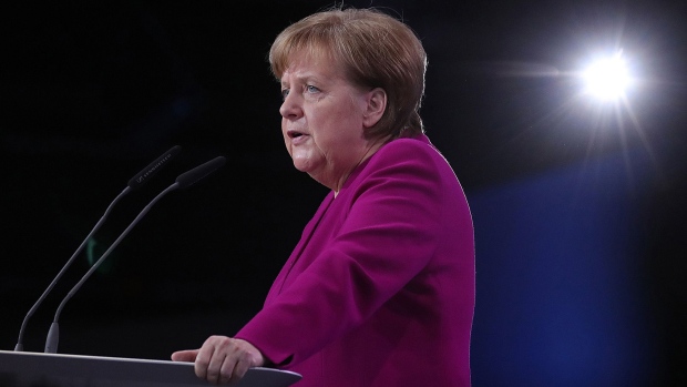 Angela Merkel Photographer: Krisztian Bocsi/Bloomberg
