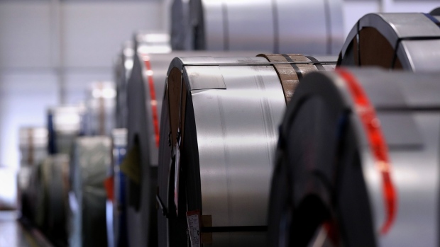 Rolls of steel in Germany. Photographer: Krisztian Bocsi/Bloomberg