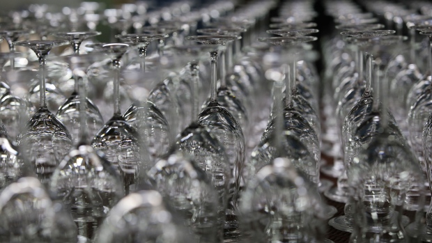 Wine glasses during manufacture. Photographer: Michaela Handrek-Rehle/Bloomberg