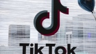 The logo for the app TikTok is displayed at the TikTok Creator's Lab 2019 event hosted by Bytedance Ltd. in Tokyo, Japan, on Saturday, Feb. 16, 2019. TikTok is a subsidiary of a Beijing startup Bytedance that's built a collection of valuable apps in China powered by vast troves of data and sophisticated artificial intelligence. Photographer: Shiho Fukada/Bloomberg