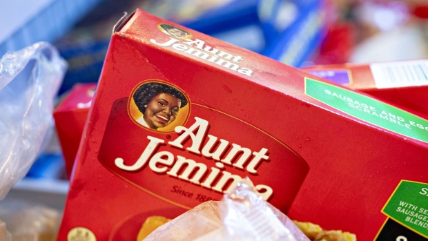 A box of Aunt Jemima Frozen Breakfast brand breakfast. Photographer: Daniel Acker/Bloomberg