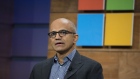 Satya Nadella, chief executive officer of Microsoft Corp., speaks during the company's annual shareholders meeting in Bellevue, Washington, U.S., on Wednesday, Nov. 29, 2017.