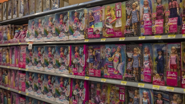 Mattel Inc. Barbie brand dolls are displayed for sale at a Walmart de Mexico SAB store during Buen Fin in Mexico City, Mexico, on Saturday, Nov. 16, 2019. Buen Fin seeks to revive the economy by encouraging consumption by offering consumers discounts throughout the country for four days. Photographer: Alejandro Cegarra/Bloomberg