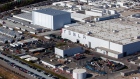 The Tesla Inc. assembly plant stands in this aerial photograph taken above Fremont, California.