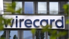 The Wirecard AG logo sits on the company's headquarters in Munich, Germany, on Thursday, June 25, 2020. Wirecard filed for insolvency, following the arrest of its CEO amid a massive accounting scandal that left the German payment-processing firm scrambling to find over $2 billion dollars missing from its balance sheet. Photographer: Andreas Gebert/Bloomberg