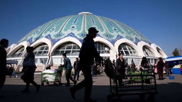 Bazaar in Tashkent, Uzbekistan. Photograph: Taylor Weidman/Bloomberg