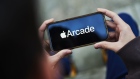 Apple Arcade video game subscription service signage is displayed on an iPhone in an arranged photograph taken in the Queens Borough of New York, U.S., on Sunday, Jan. 26, 2020. Apple Inc. is scheduled to release earnings figures on January 28. Photographer: Gabby Jones/Bloomberg