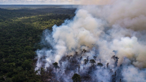 Smoke rises from Brazil's Amazon rainforest outside an indigenous reservation near Jundia in Roraima state. Part of President Jair Bolsonaro's electoral appeal rested on a business-friendly pledge to rein in an overbearing state by dismantling environmental agencies, but those promises swiftly came into question following the deadly Brumadinho mining-dam break.