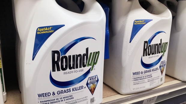 CHICAGO, ILLINOIS - MAY 14: Roundup weed killing products are offered for sale at a home improvement store on May 14, 2019 in Chicago, Illinois. A jury yesterday ordered Monsanto, the maker of Roundup, to pay a California couple more than $2 billion in damages after finding that the weed killer had caused their cancer. This is the third jury to find Roundup had caused cancer since Bayer purchased Monsanto about a year ago. Bayer's stock price has fallen more than 40 percent since the takeover. (Photo by Scott Olson/Getty Images)
