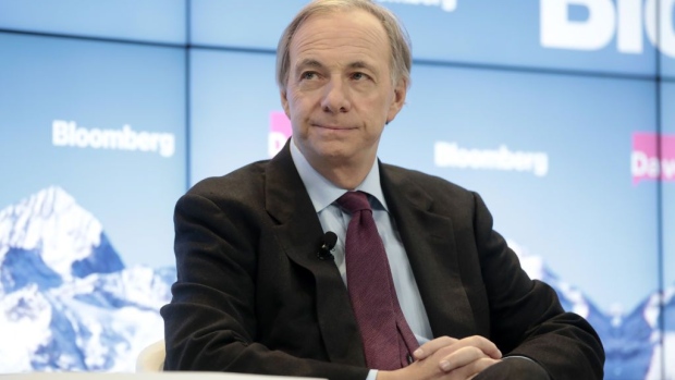 Ray Dalio, billionaire and founder of Bridgewater Associates LP, pauses during a Bloomberg panel session on the closing day of the World Economic Forum (WEF) in Davos, Switzerland, on Friday, Jan. 26, 2018. World leaders, influential executives, bankers and policy makers attend the 48th annual meeting of the World Economic Forum in Davos from Jan. 23 - 26.