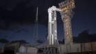 CAPE CANAVERAL, FL - DECEMBER 18: A United Launch Alliance Atlas V rocket with Boeings CST-100 Starliner spacecraft onboard is seen illuminated by spotlights on the launch pad at Space Launch Complex 41 ahead of the Orbital Flight Test mission, Wednesday, Dec. 18, 2019 at Cape Canaveral Air Force Station in Florida. The uncrewed Orbital Flight Test will be Starliners maiden mission to the International Space Station for NASA's Commercial Crew Program. The mission, currently targeted for a 6:26 a.m. EST launch on Dec. 20, will serve as an end-to-end test of the system's capabilities. (Photo by Joel Kowsky/NASA via Getty Images)