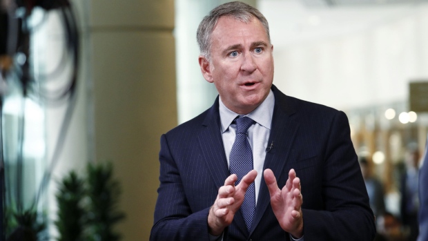 Kenneth Griffin, founder and chief executive officer of Citadel LLC, speaks during a Bloomberg Television interview at the Milken Institute Global Conference in Beverly Hills, California, U.S., on Tuesday, April 30, 2019. The conference brings together leaders in business, government, technology, philanthropy, academia, and the media to discuss actionable and collaborative solutions to some of the most important questions of our time.