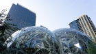 The Amazon.com spheres stand at the company's headquarters in Seattle. Photographer: Chloe Collyer/Bloomberg