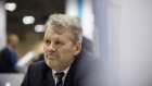 Randy Smallwood, chief executive officer of Silver Wheaton Corp., listens during an interview at the 2017 Prospectors & Developers Association of Canada (PDAC) convention in Toronto, Ontario, Canada, on Monday, March 6, 2017. Evidence of a change in sentiment in the industry can be seen at the PDAC conference this week, where there's more activity and the mood is better than last year, according to Smallwood.
