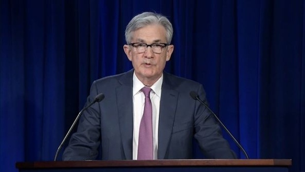 WASHINGTON, DC - APRIL 29: In this screengrab taken from the Federal Reserve website, Chair of the Federal Reserve Jerome Powell issues the Federal Open Market Committee statement on April 29, 2020 in Washington, DC. Powell said the Federal Reserve will continue to use its lending powers “forcefully, proactively and aggressively, until we’re confident that we are solidly on the road to recovery” from the economic downturn caused by the coronavirus pandemic. (Photo by Federal Reserve via Getty Images)