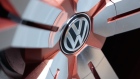 The Volkswagen logo sits on an alloy wheel of an automobile, produced by Volkswagen AG (VW), at a pre-show event ahead of the 86th Geneva International Motor Show in Geneva, Switzerland.