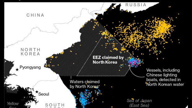 BC-China-Fishing-Boats-May-Breach-North-Korea-Sanctions-Group-Says