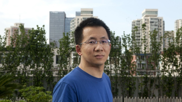 Zhang Yiming, founder of Beijing ByteDance Technology Co., poses for a photograph at the company's headquarters in Beijing, China, on Thursday, Aug. 17, 2017. The company is best known for a mobile app called Jinri Toutiao, or Today's Headlines, which aggregates news and videos from hundreds of media outlets. In five years, the app has become one of the most popular news services anywhere, with 120 million daily users. Photographer: Giulia Marchi/Bloomberg
