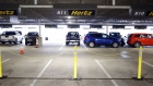 Vehicles sit parked at a Hertz Global Holdings Inc. rental location at Blue Grass Airport in Lexingt
